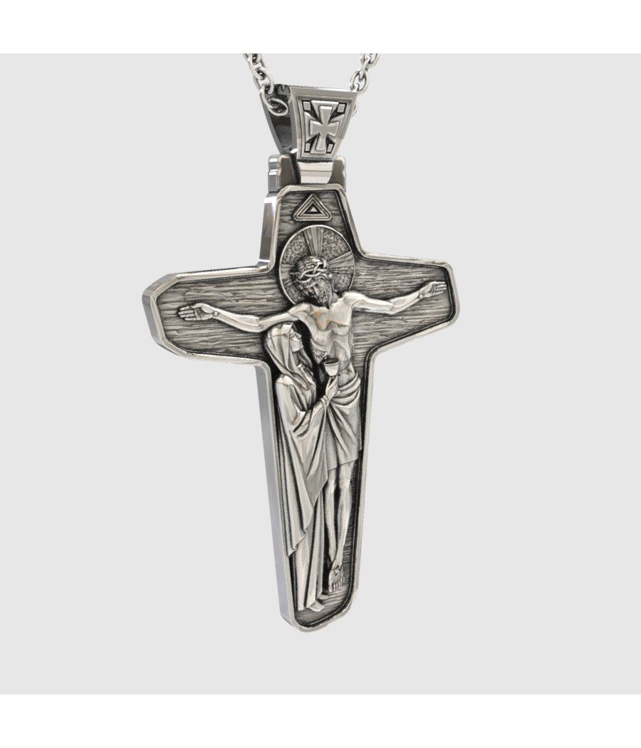 Men's Necklace Jesus Cross Pendant Necklace 0379