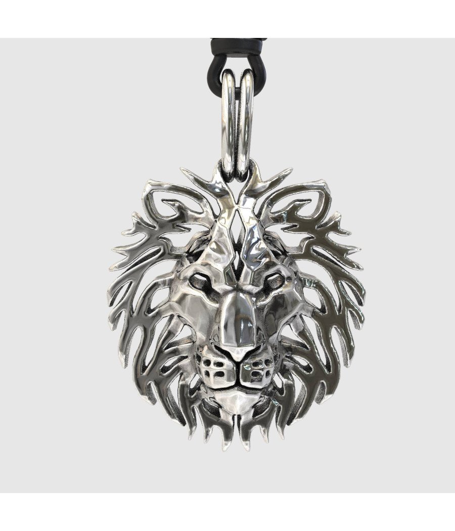 Lion Head Pendant Necklace for Men 0378