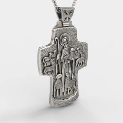 Collier pendentif religieux Jésus Croix 0370