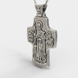 Collier pendentif religieux Jésus Croix 0370