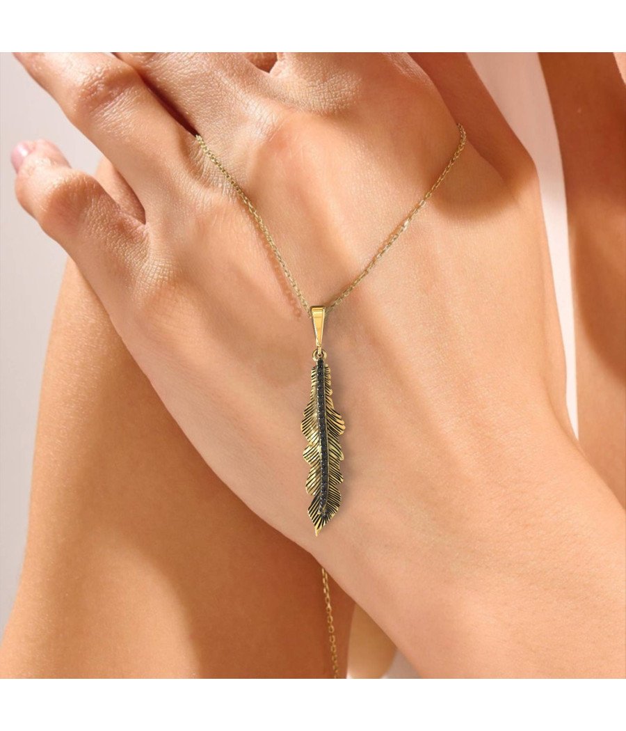 Elegant Minimal Real Leaf Necklace 0127KMP