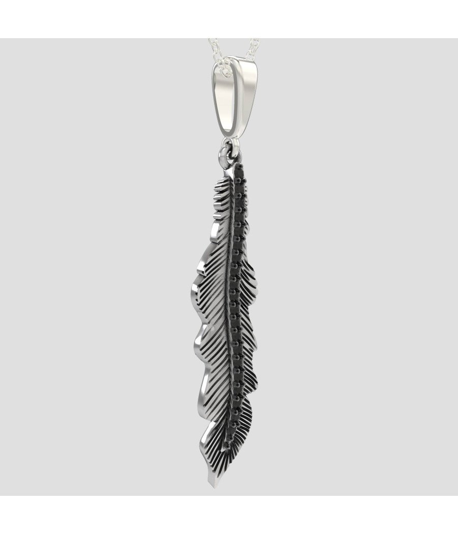 Women's Silver Leaf Necklace 0127LMP