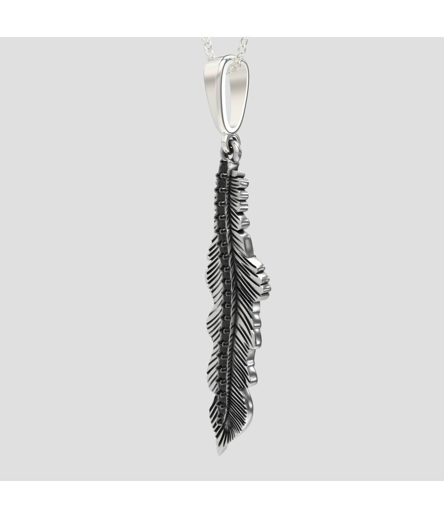 Women's Silver Leaf Necklace 0127LMP