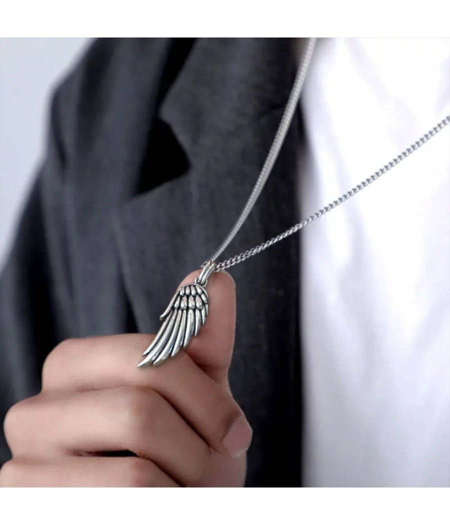Premium-Herrenhalsband Engelsflügel 0358