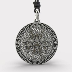 Premium Spartan Silver Pendant 0356