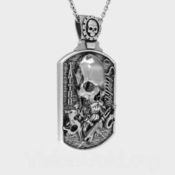 Tattoo Studio Mannen Schedel Halsketting 0341