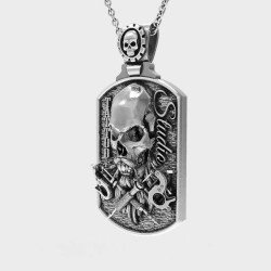 Tattoo Studio Mannen Schedel Halsketting 0341