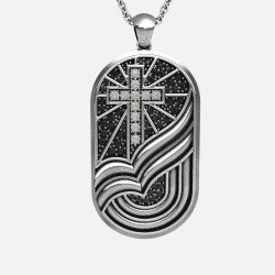 Ανδρικό Κολιέ Ταυτότητα Σταυρός 0337