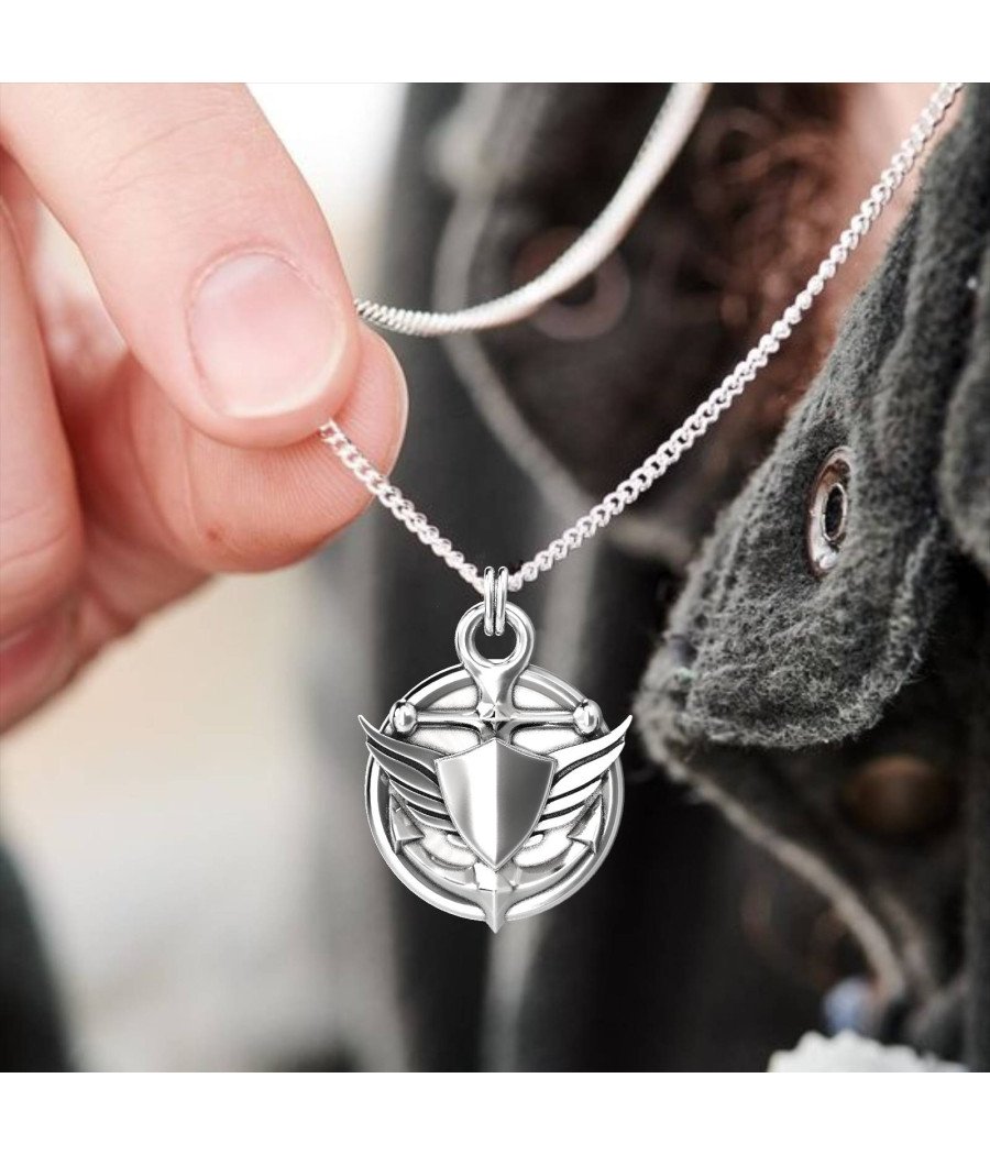 Anchor Necklace For Men - Men'S Anchor Necklace With Black Cord