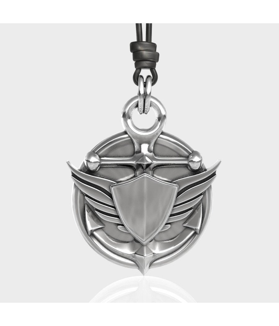 Anchor Necklace For Men - Men'S Anchor Necklace With Black Cord
