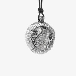 Vintage Ασημένιο Ανδρικό Κολιέ Αρχαίο Ελληνικό Νόμισμα