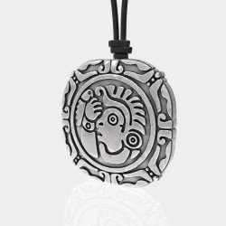 Mens Silver Pendant - Mens Coin Pendant 0329