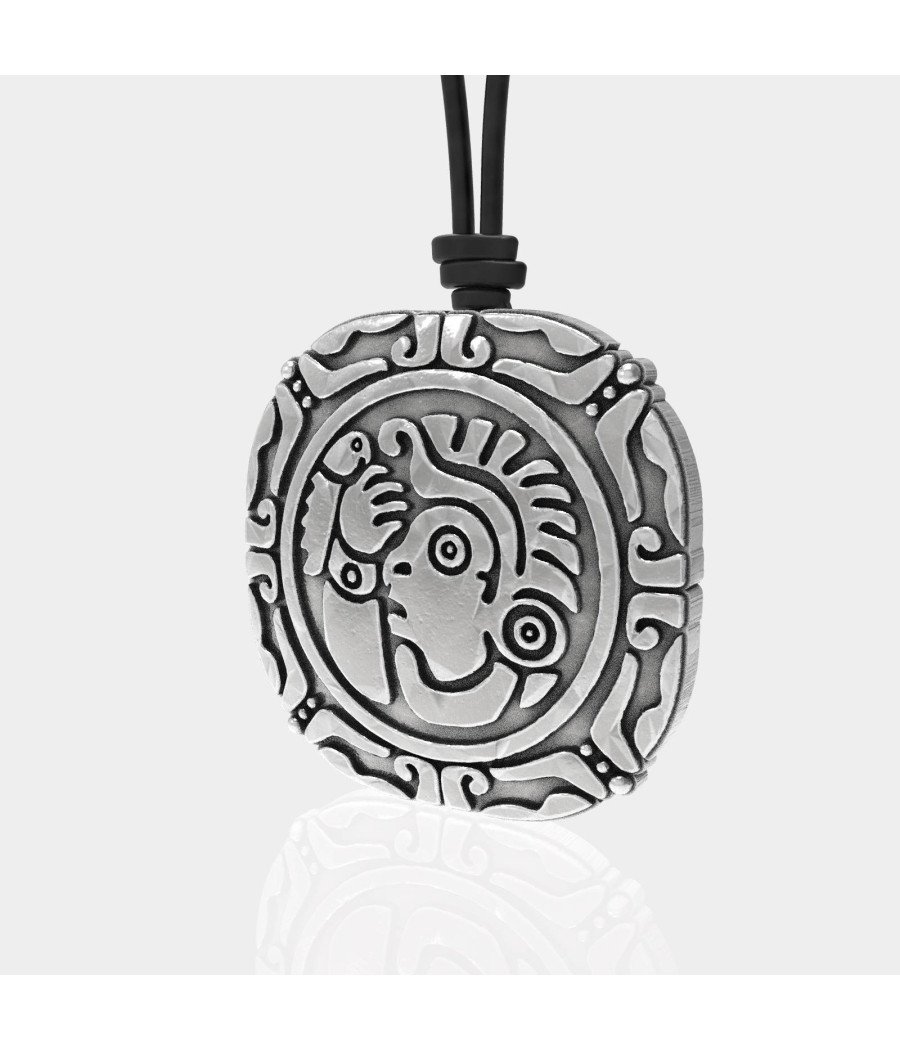 Mens Silver Pendant - Mens Coin Pendant 0329