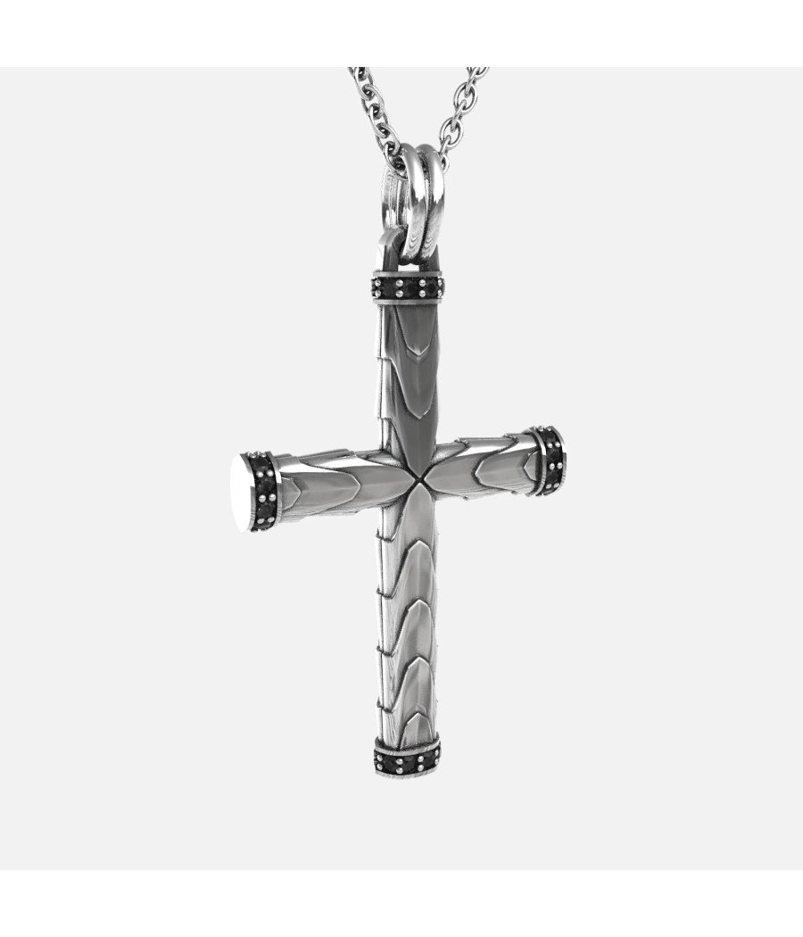 Silver Cross Pendant Necklace - Cross Chain Pendant Necklace
