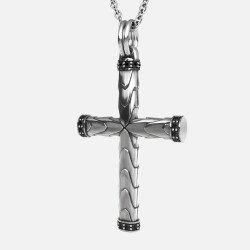 Silver Cross Pendant Necklace - Cross Chain Pendant Necklace