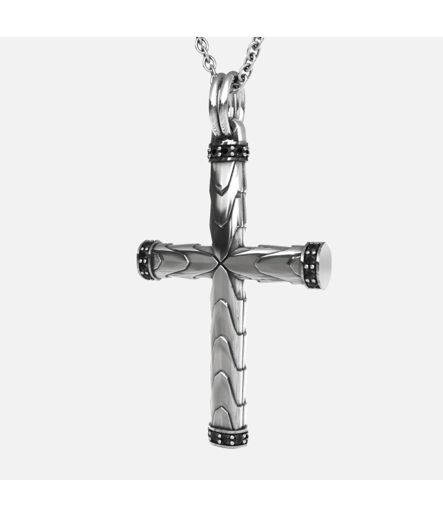 Silver Cross Pendant Necklace - Cross Chain Pendant Necklace