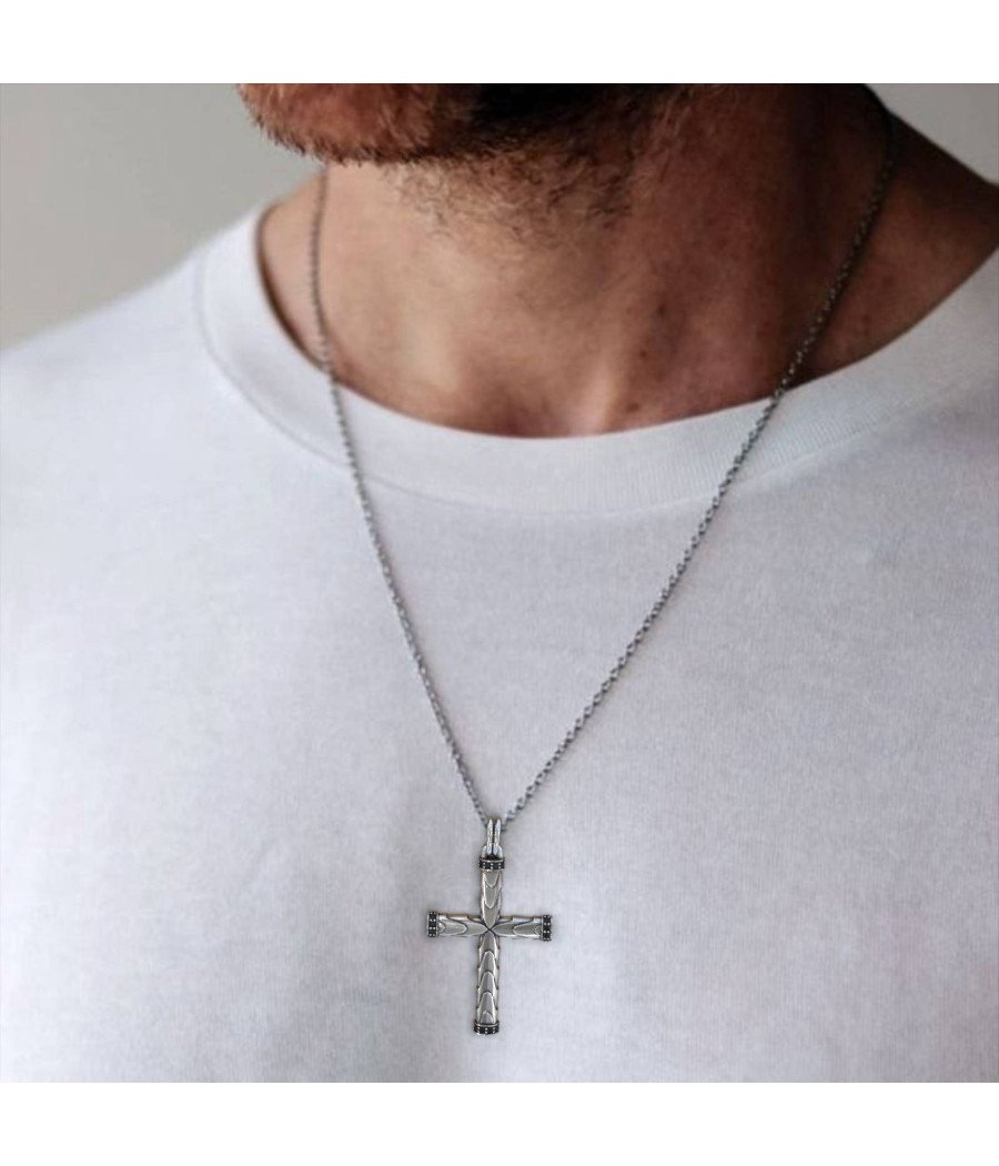 Silver Cross Pendant Necklace - Cross Chain Pendant Necklace