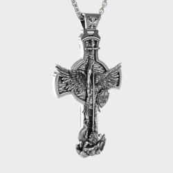 Catholic Saint Michael Cross Necklace 0326