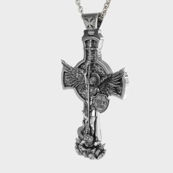 Catholic Saint Michael Cross Necklace 0326