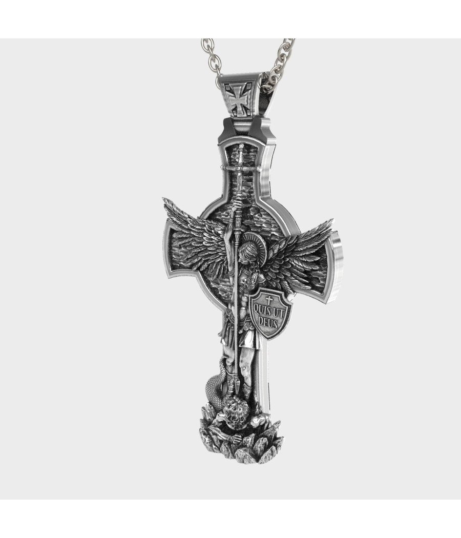 Catholic Saint Michael Cross Necklace 0326