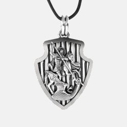 Catholic St George Necklace Men - Catholic Saint George With