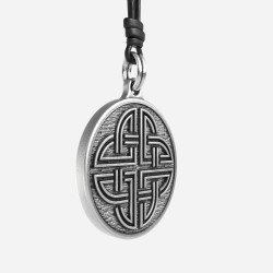 Celtic Knot Handmade Sterling Silver Men Charm Necklace 0299