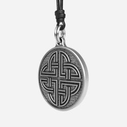 Celtic Knot Handmade Sterling Silver Men Charm Necklace 0299