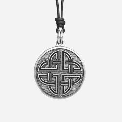 Celtic Knot Handmade Sterling Silver Men Charm Necklace 0299