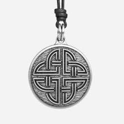 Celtic Knot Handmade Sterling Silver Men Charm Necklace 0299