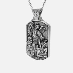 St Michael Cristian Silver Pendant 0322