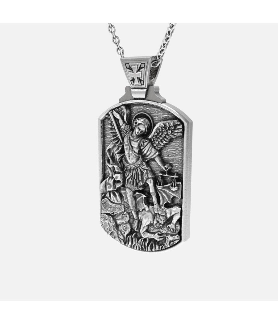 St Michael Cristian Silver Pendant 0322