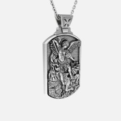 St Michael Cristian Silver Pendant 0322