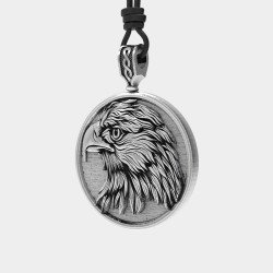 Ασημένιο Ανδρικό Κολιέ Αετός 0321