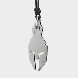 Spartan Helmet Necklace - Sterling Silver Spartan Necklace 0319