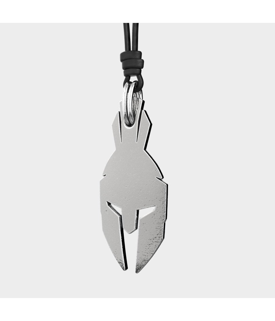 Spartan Helmet Necklace - Sterling Silver Spartan Necklace 0319