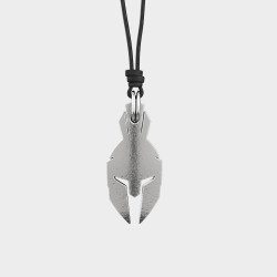 Spartan Helmet Necklace - Sterling Silver Spartan Necklace 0319