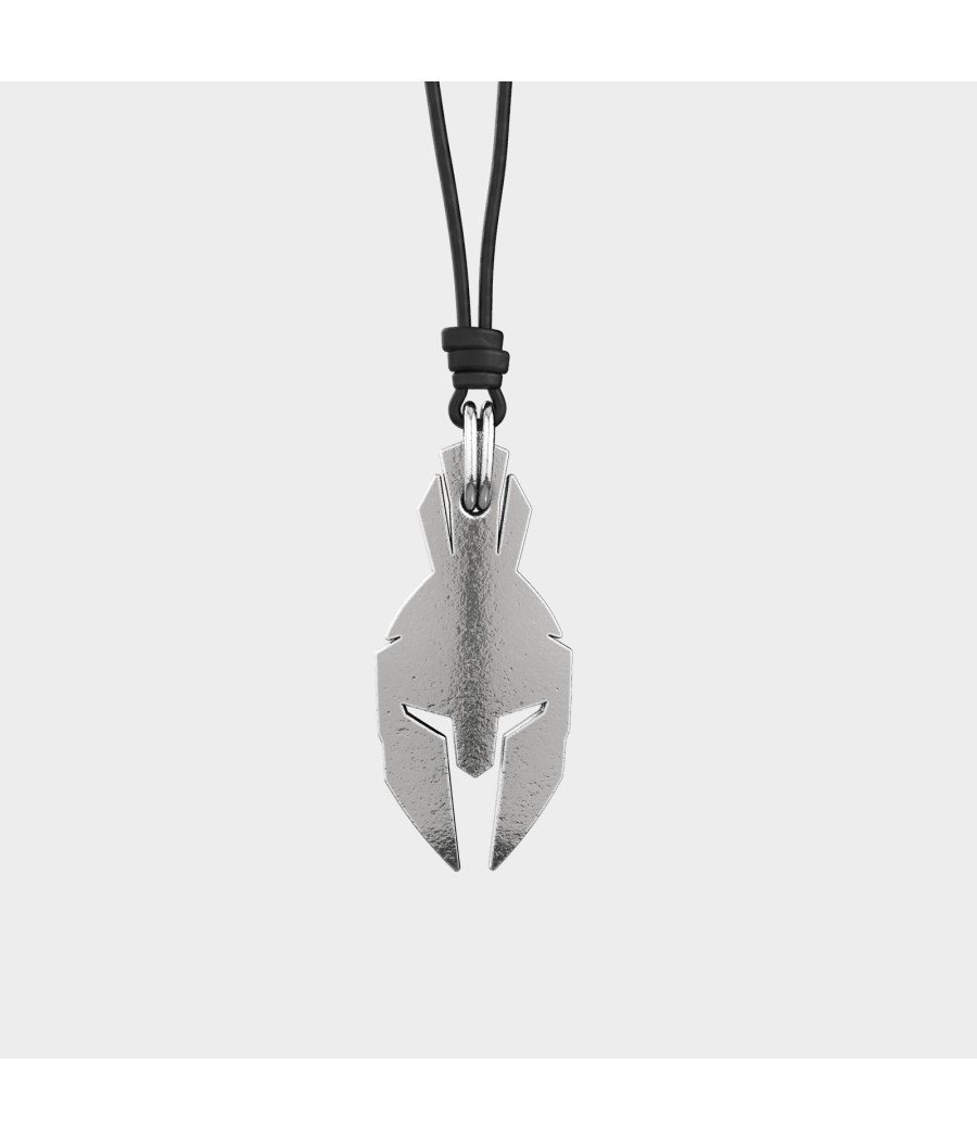 Spartan Helmet Necklace - Sterling Silver Spartan Necklace 0319