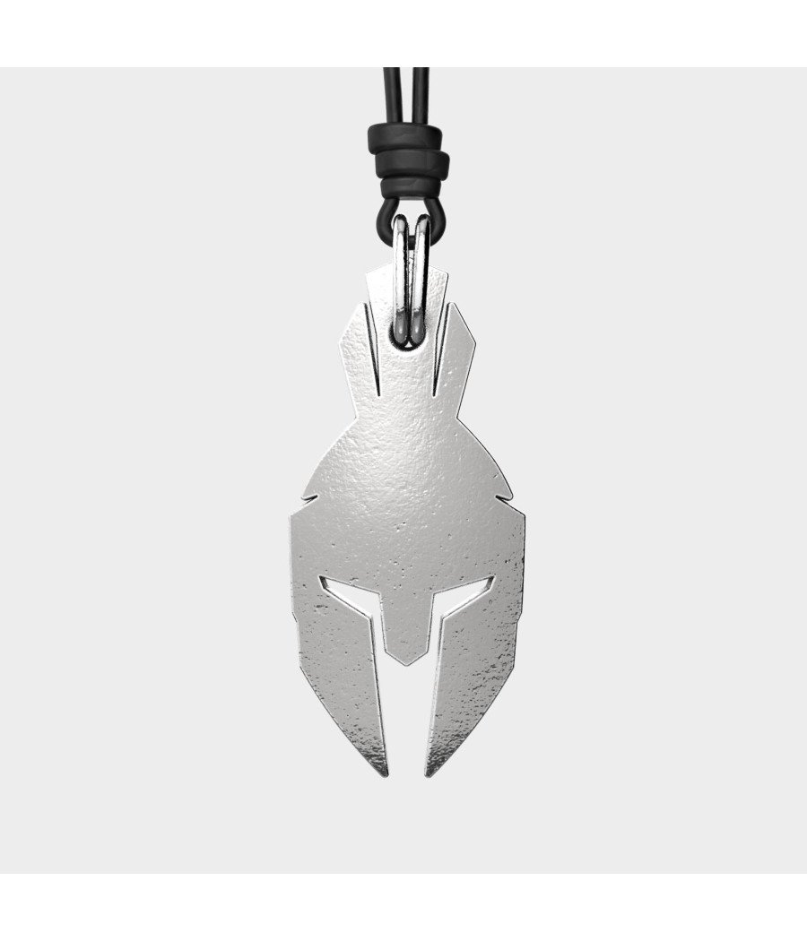 Spartan Helmet Necklace - Sterling Silver Spartan Necklace 0319