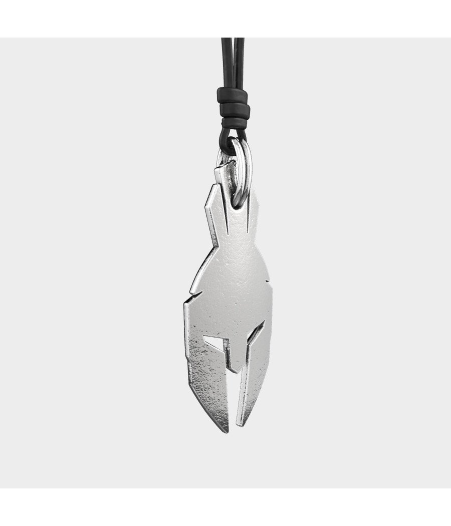 Spartan Helmet Necklace - Sterling Silver Spartan Necklace 0319