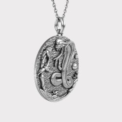 Ασημένιο Ανδρικό Κολιέ Κόμπρα 0309