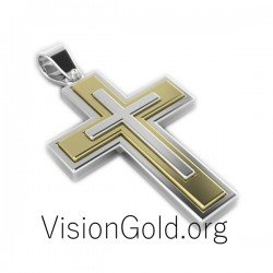 Βαπτιστικός Σταυρος Χρυσός Ανδρικός