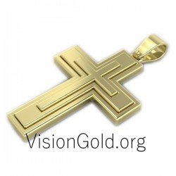 Βαπτιστικός Σταυρος Χρυσός Ανδρικός