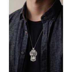 Jesus Crucifix Necklace - Christ Jesus Cross Pendant -