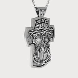 Jesus Crucifix Necklace - Christ Jesus Cross Pendant -