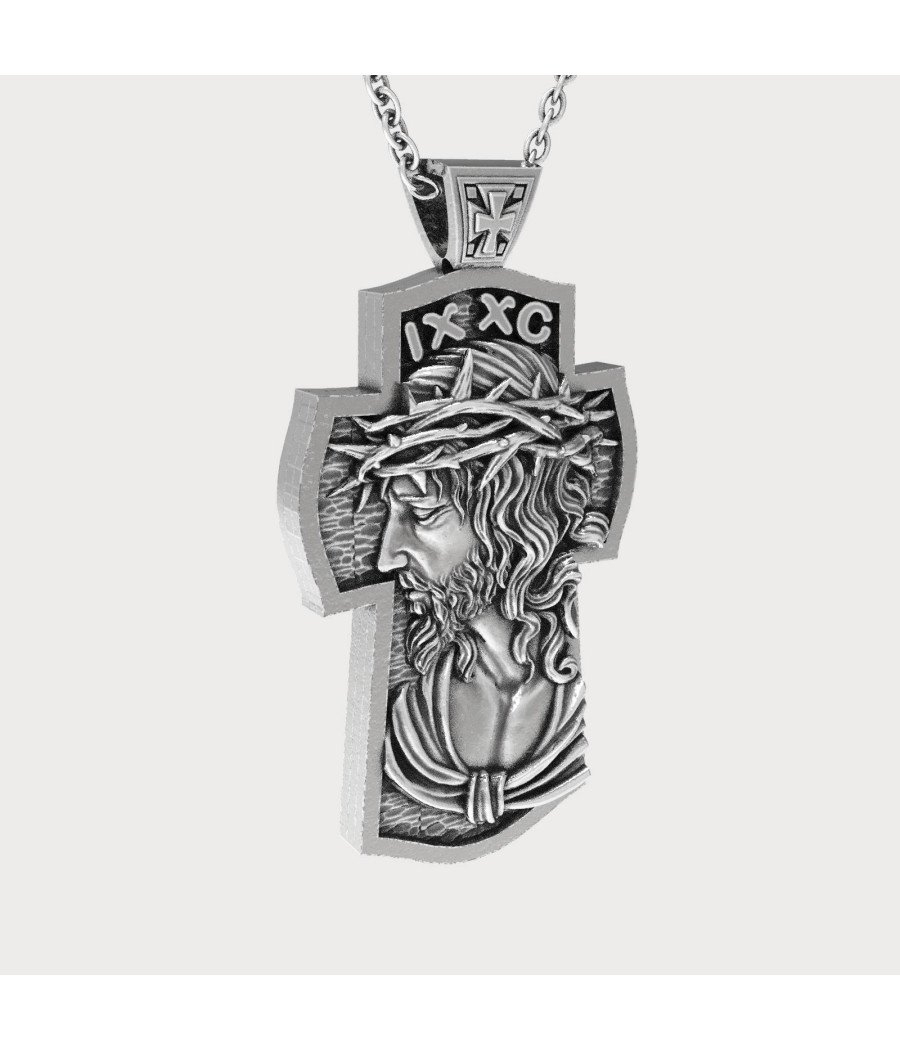 Jesus Crucifix Necklace - Christ Jesus Cross Pendant -