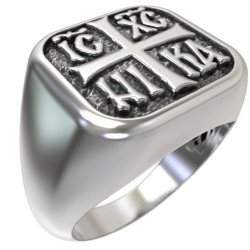 Ic Xc Nika Cruz Signet Anillo Religioso 0330