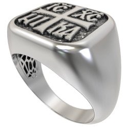 Религиозное кольцо с крестом Ic Xc Nika Signet 0330