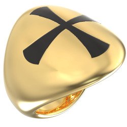 Silver Cross Chevalier Ring 1427K