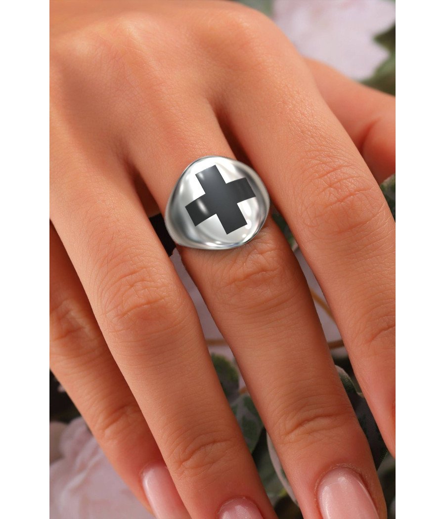 Elegante Anillo de Plata Chevalier Cruz 1426L