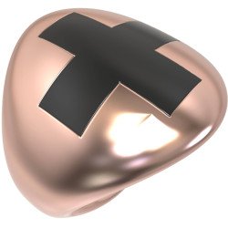 Frauen Kreuz Signet Pinky Chevalier Ring 1426R